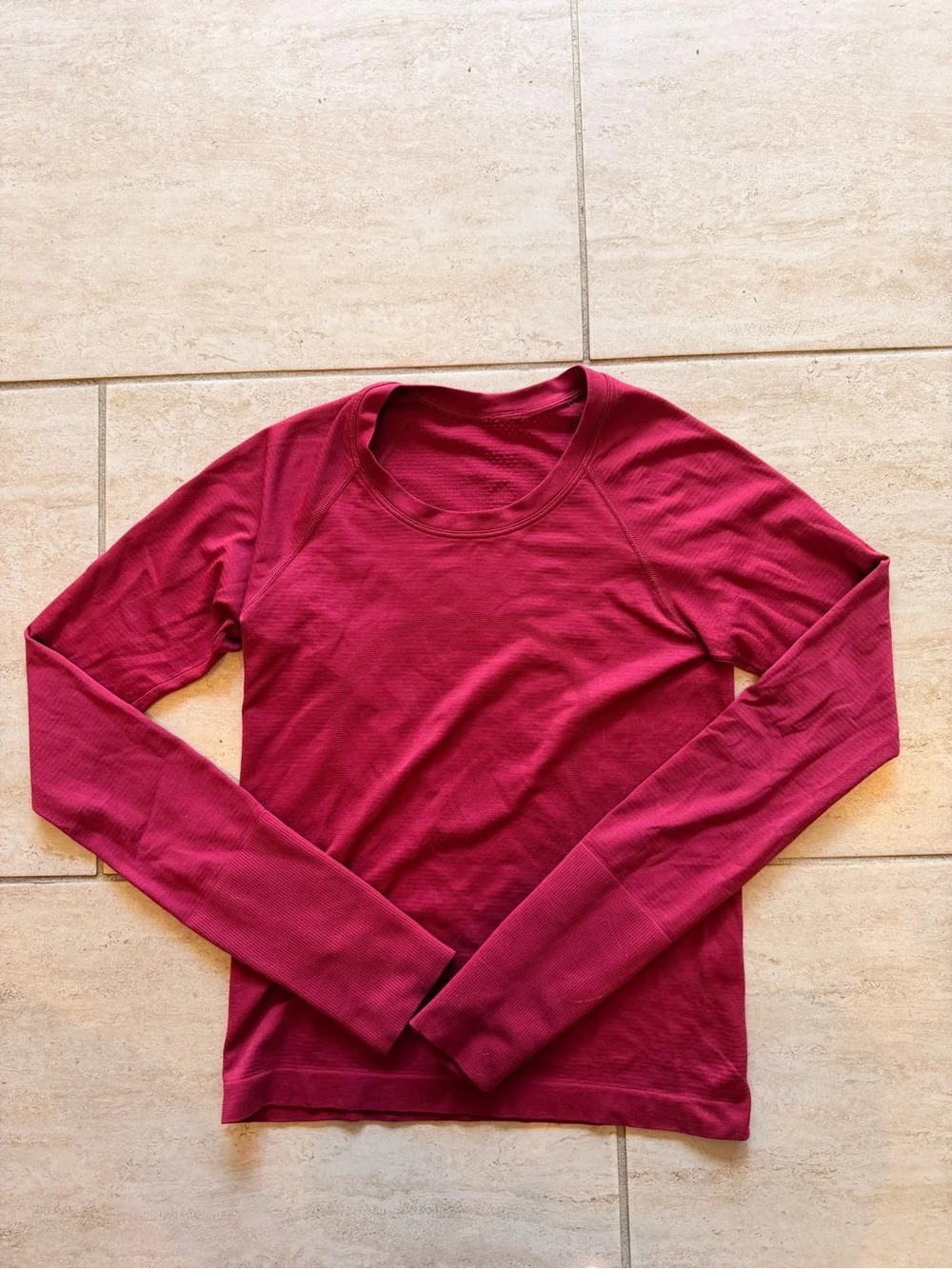 lululemon athletica Long-Sleeve Crew Top - Deep Raspberry